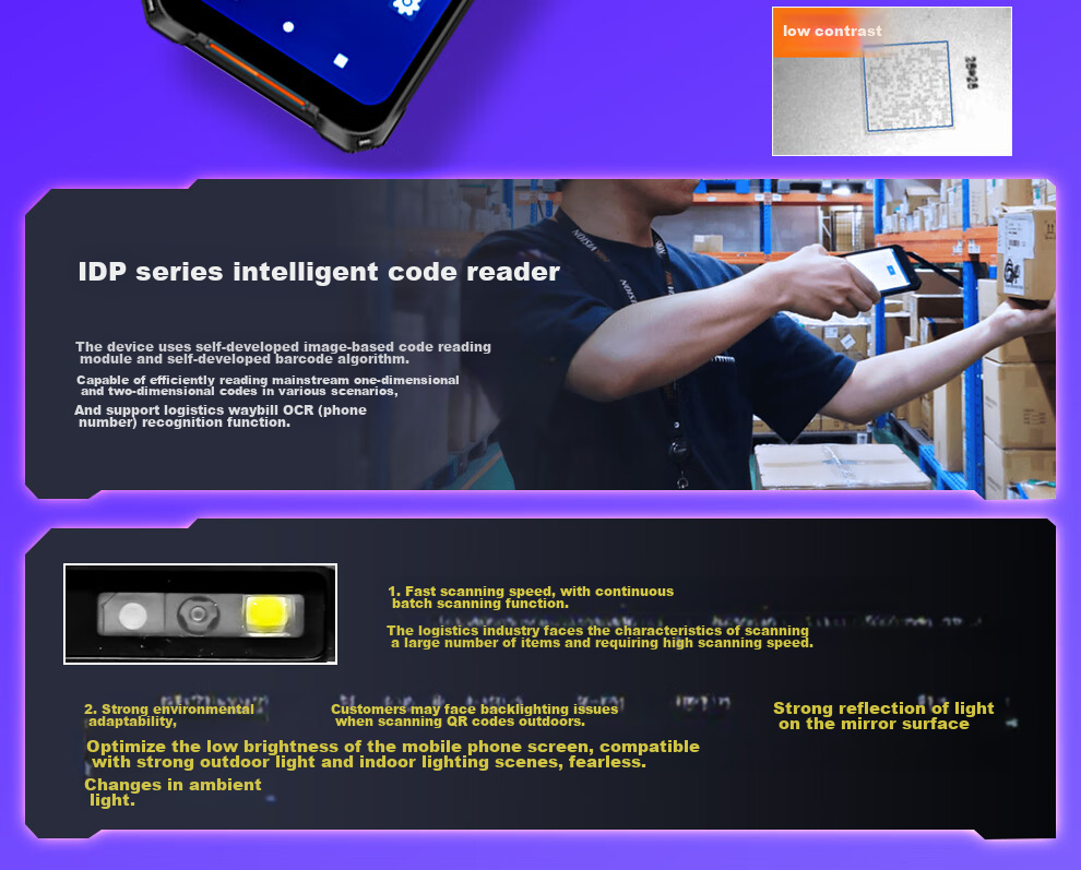 Haikangwei Data Collection Terminal PDA, Industrial Handheld Terminal, Barcode Scanner, Warehouse Logistics Express Inventory Machine, MV-IDP5102/SE2&32 4