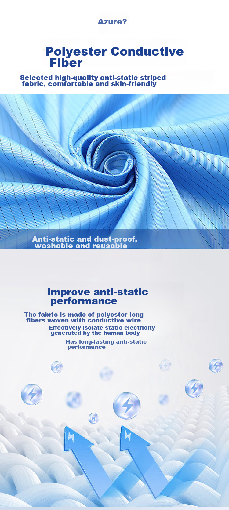 Qingxiao Dust-Free Suit, Anti-Static And Dustproof, Two-Piece, Blue XXL, Cleanroom Paint Protection Workwear 3