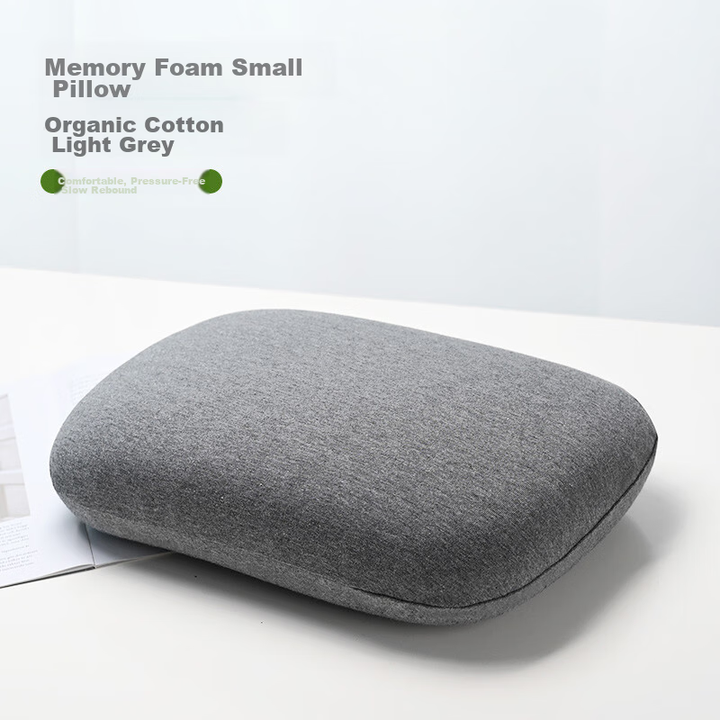 AVIVI Office Nap Pillow, Student Small Pillow, Face-Down Sleeping Pillow, Nap Aid, Children's Sleeping Hug Pillow, Organic Cotton, Light Gray