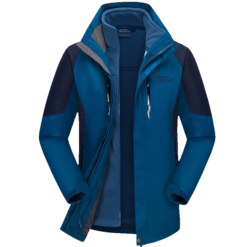 ALPINT MOUNTAIN Men's Mountaineering Jacket, Autumn And Winter New Style, Outdoor Three-In Fleece-Lined Thickened Winter Coat, Women's Inner Liner
