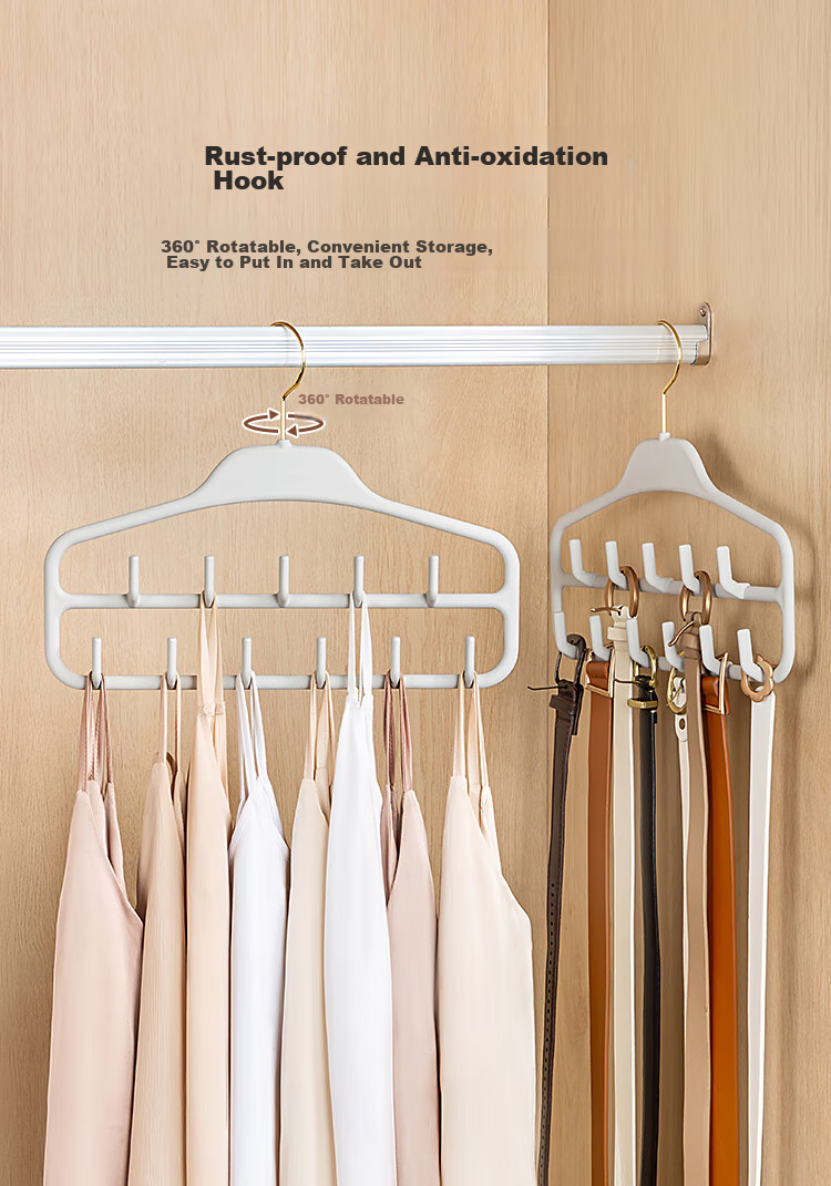 Left Corner Multifunctional Silicone Storage Hanger for Home Scarf Rack Wardrobe Pants and Hat Rack Gray 2 Pieces 2
