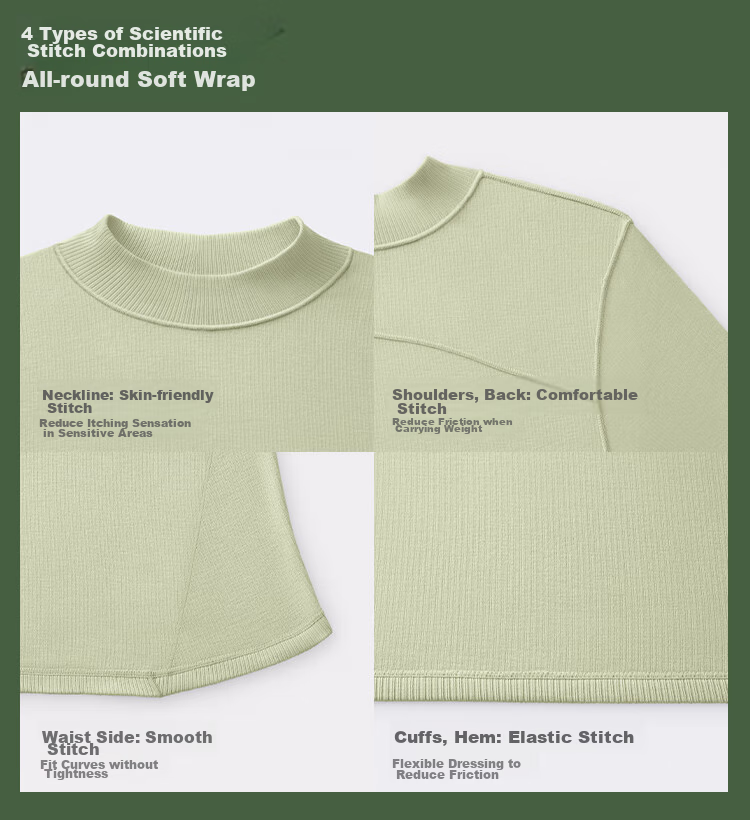 Beneunder Semi-Turtleneck Base Layer Top for Women, Slim Fit, Autumn Inner Wear, Long Sleeve, Stretchy, Soft Skin, SF026 9