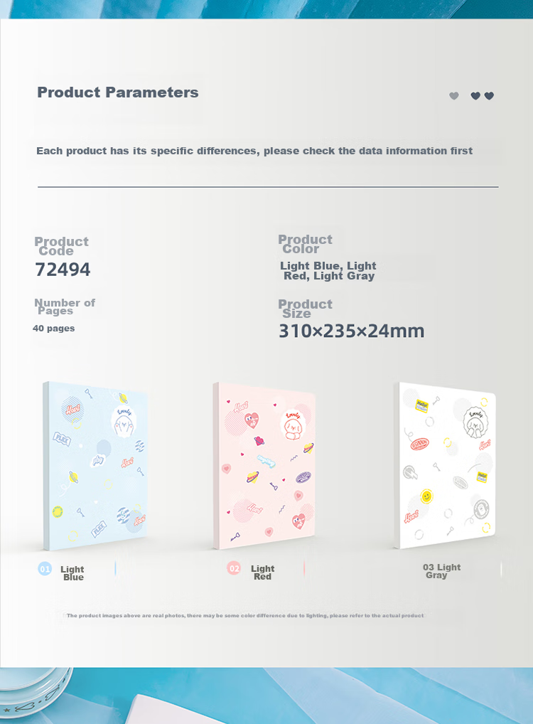 Deli A4/40-Page Document Folder, Stylish Style, Student Exam Paper Organizer, File Protector, Cartoon Cute Design for Primary, Middle And High School, Random Color, 72494 13