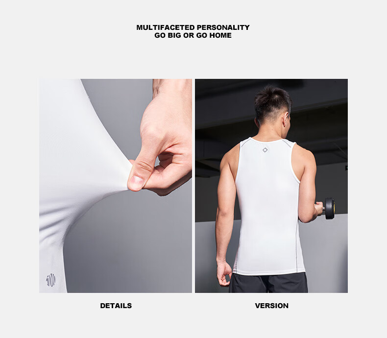 RIGORER Summer Breathable Quick-Dry Training Fitness Sleeveless Compression Shirt Z121210603 Pure Black L 11
