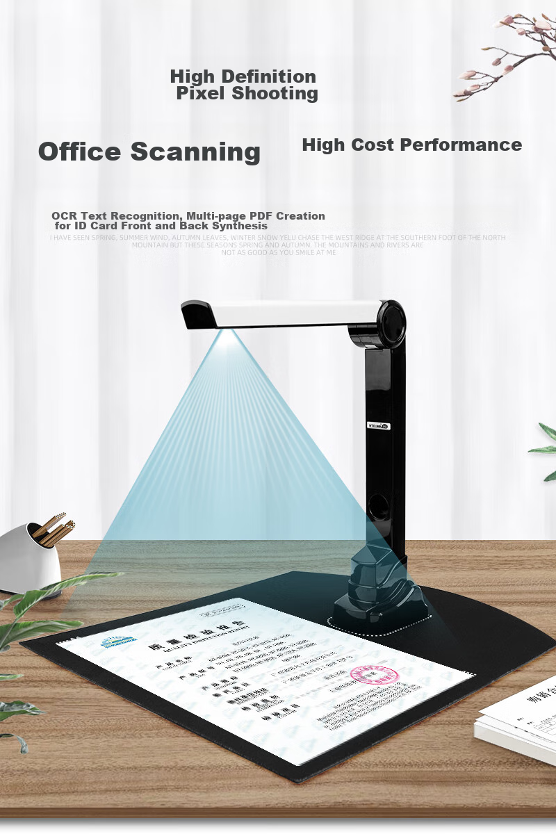 NTEUMM 16 Million Pixel Document Camera, Automatic Continuous Scanning for File Invoice Photos, High-Speed Office Use, Video Display Stand for Teaching Projection NT-3000 2
