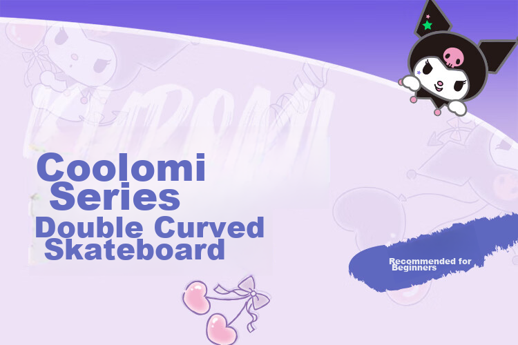 Mesuca & Kuromi Collaboration Double Kick Skateboard for Kids and Teens Street Cruiser 1