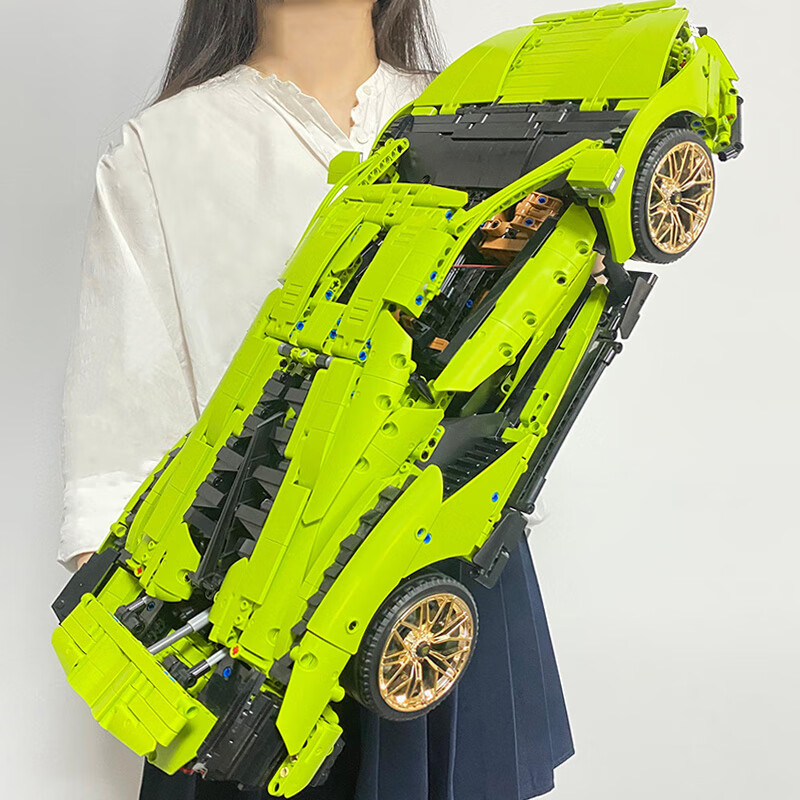Конструктор LEAIXIANG Lamborghini, 1280 деталей, для детей от 7 лет, пластик, зеленый