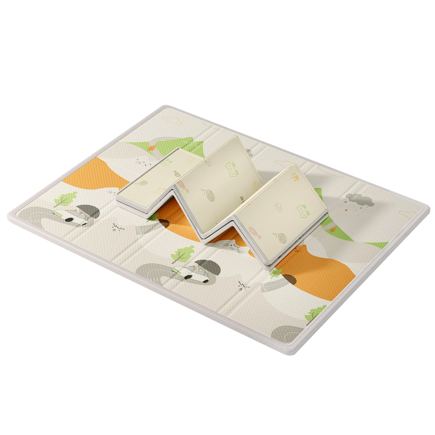 Beiboshi Babybox Cat Paw Crawling Mat, Infant Play Mat, Antibacterial, XPE Thickened, Foldable, 200*150*2cm