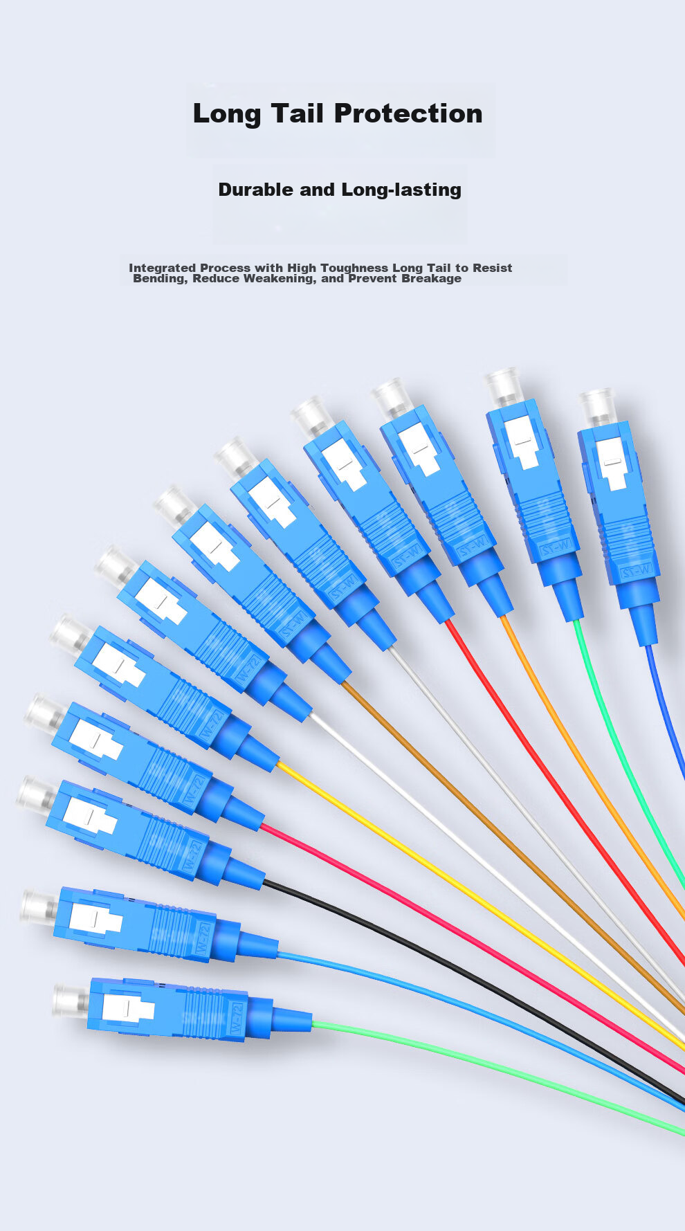 SK-LINK Telecom-Grade Single-Mode Bundled Fiber Optic Cable, 12-Core SC Fiber Optic Patch Cable, ODF Patch Panel Flange Plate Fiber Distribution Box Terminal Box Fusion Splice Tray, 1 Meter 6