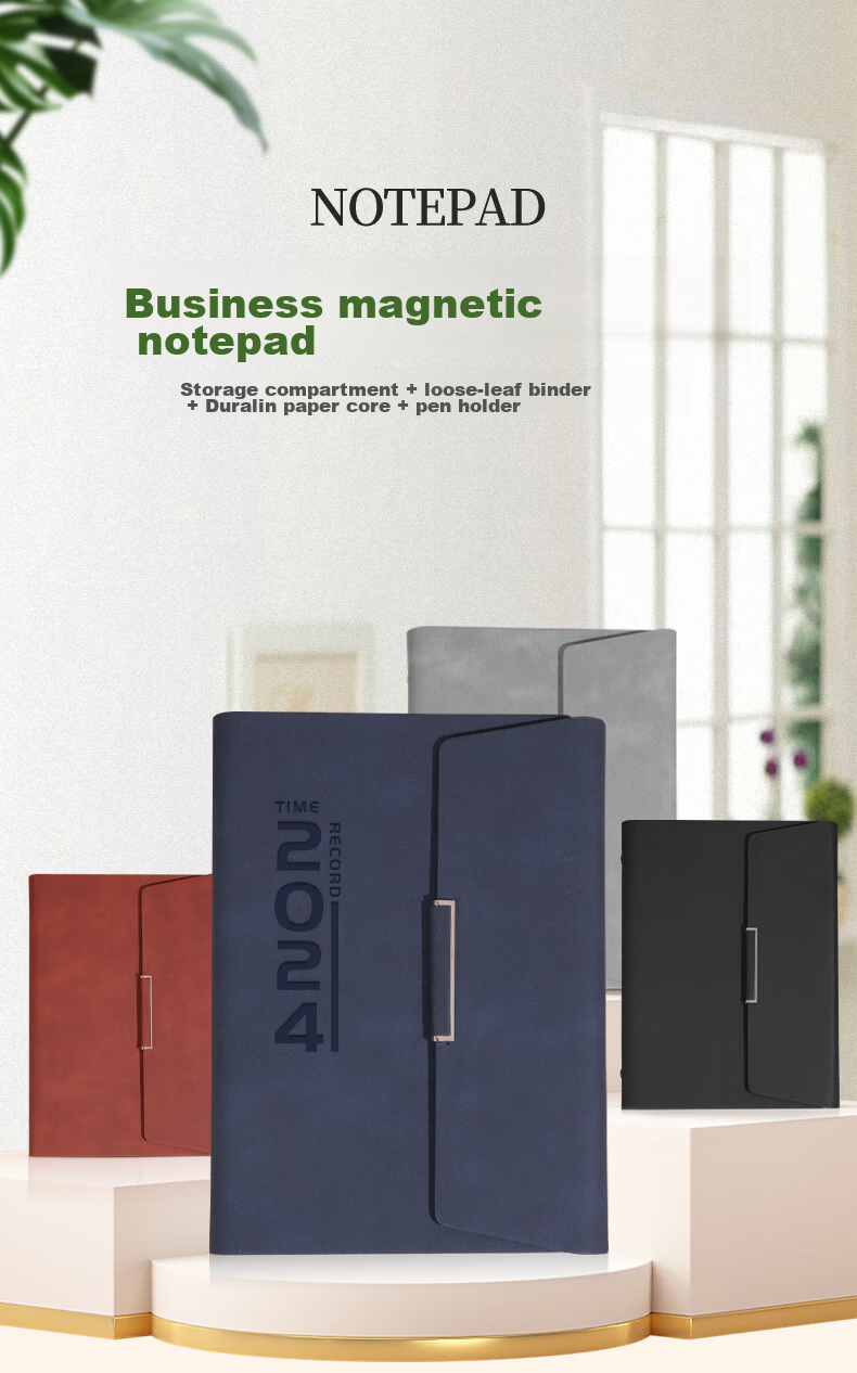 TENGXIONG Notebook A5 Simple High-End Journal, Multifunctional Tri-Fold Loose-Leaf Notebook Gift Box, Customizable Detachable Meeting Office Supplies, Corporate Business Gift Customizable Logo 1