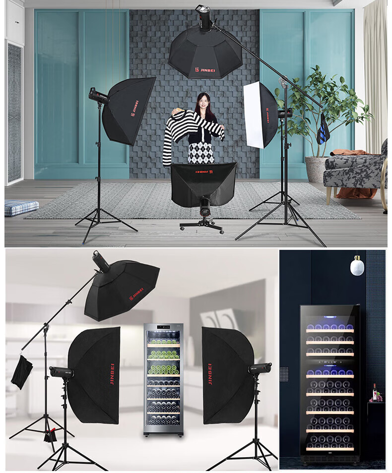 JINBEI M Series Rectangular Octagonal Softbox, Flash Diffusion Cover, Standard Universal Hot Shoe Mount, Photography Studio Equipment Accessory, M-1200 Octagonal Softbox 10
