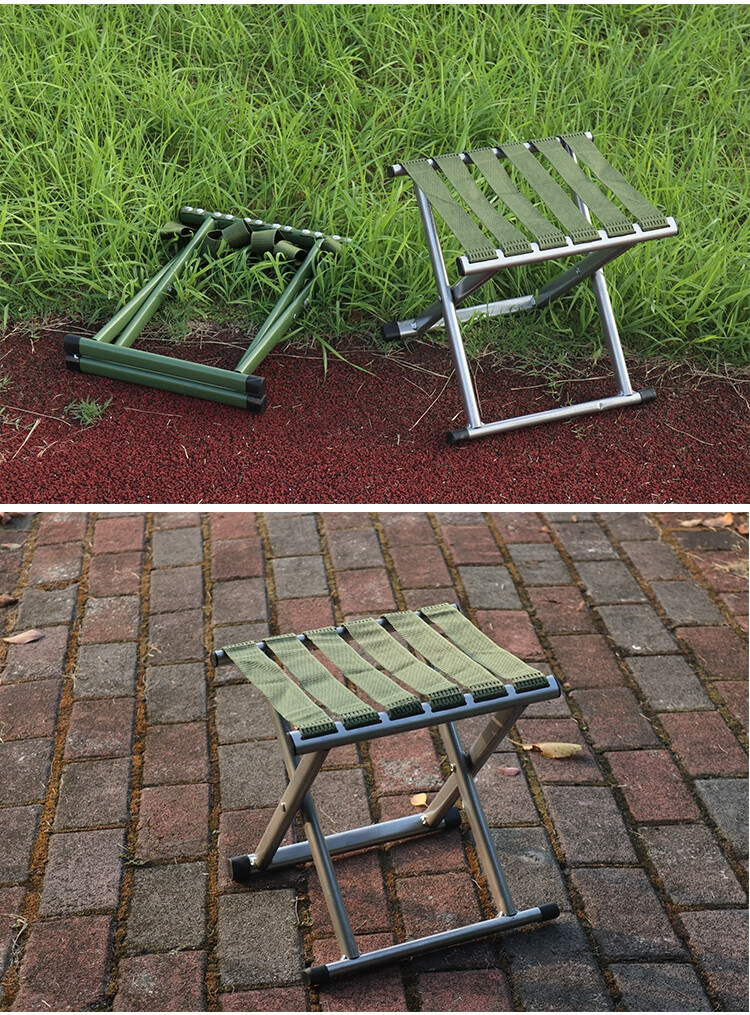 AEY Outdoor Folding Stool, Portable Folding Chair, Small Bench, Leisure Fishing Chair, Small Stool, Medium Size 9