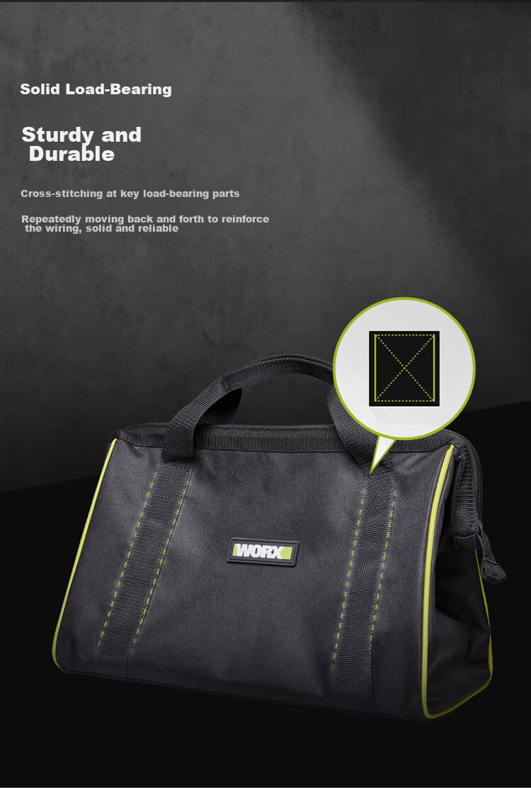 WORX Portable Tool Storage Bag, 16-Inch Wire Tool Bag WA1585, Multi-Functional Household 5