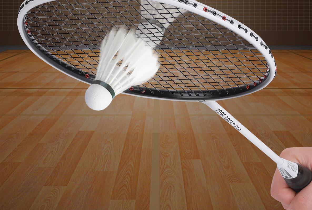 Yodiman Fresh White Pair of Badminton Rackets, Full Carbon Ultra-Light 6U Double Rackets 650+660 (Badminton Set) 9