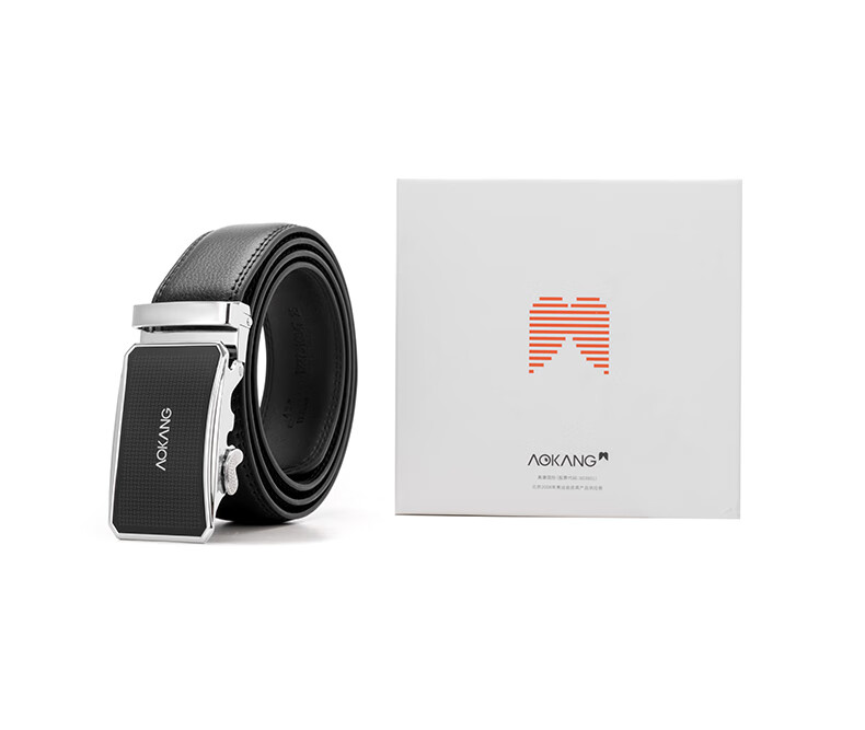 Aokang Men's Leather Belt with Automatic Buckle, Business Trouser Belt, Birthday Gift for Husband 15