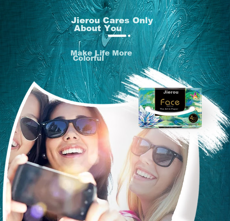 Jierou Facial Tissues Jierou Art Oil Painting Series 4-Ply 100 Sheets 3-Pack BR070-03N Single Pack 13