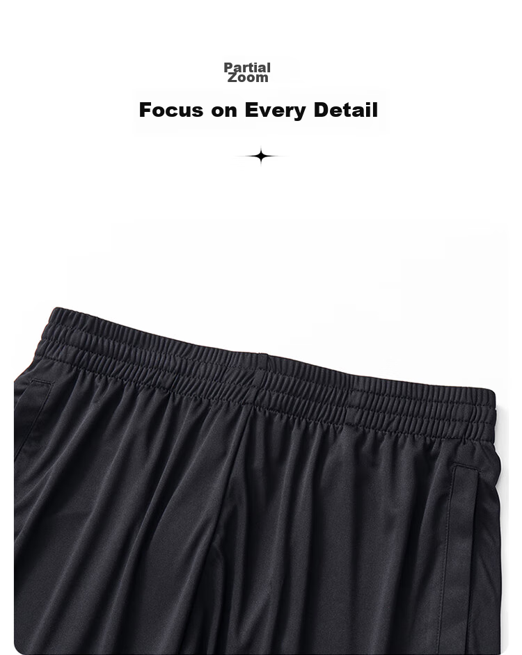RIGORER Zongzilong Same Style Training Running Fitness Breathable Quick-Dry Knit Pants Z122211522 Pure Black 2XL 20