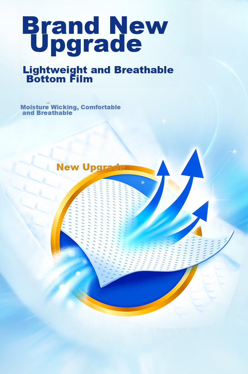 Lehuyi Adult Diapers, Leak-Proof Breathable, L Size, 180 Pieces (49*22cm), Daily Use, Elderly Incontinence Pads, Disposable Underwear 6