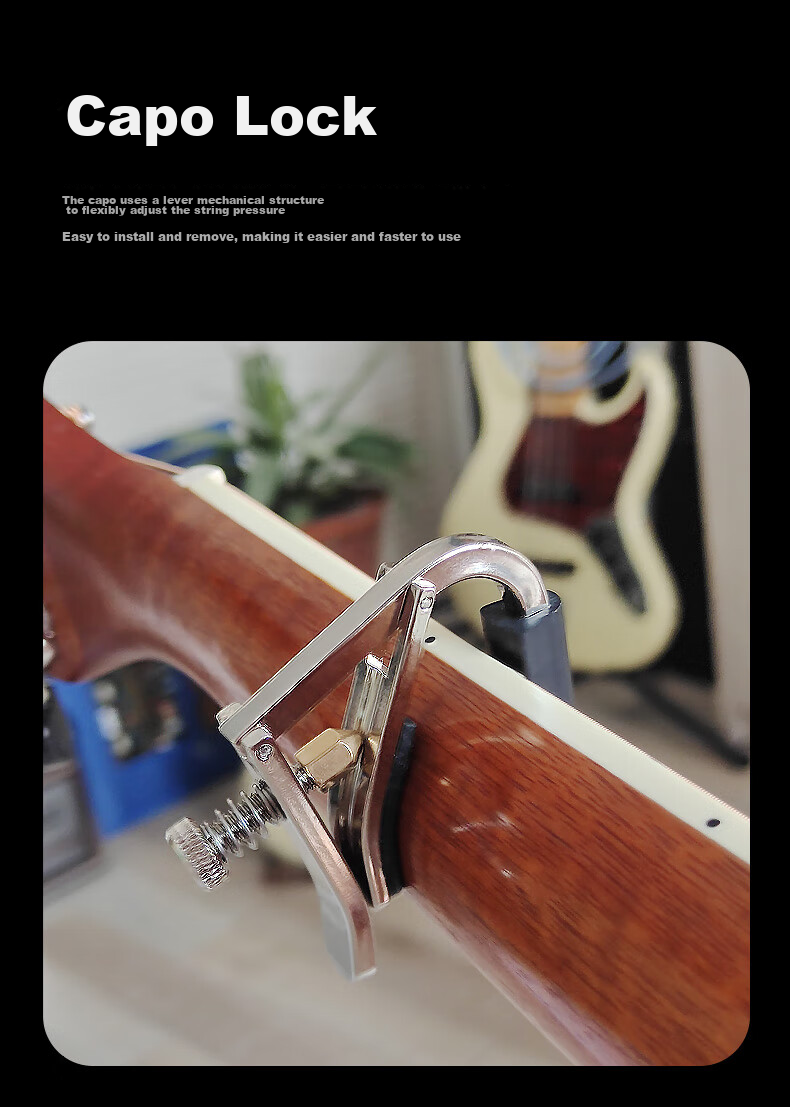 ALICE Metal Guitar Tuner Clip, Acoustic And Electric Guitar Universal Clip, Musical Instrument Accessory A007V 7
