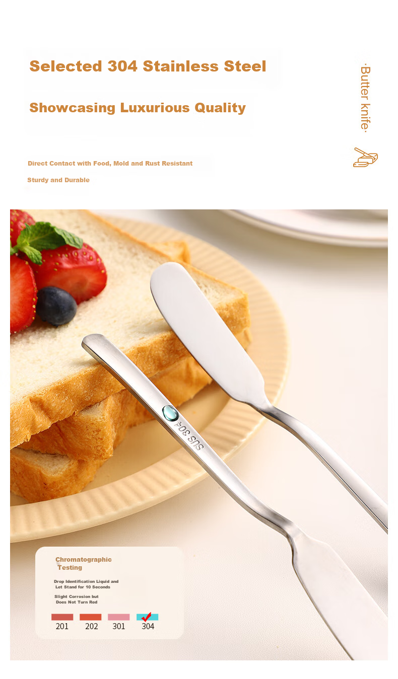 CAIZHI 304 Stainless Steel Butter Knife, Cheese Knife, Cheese Grater, Jam Knife, Set of 2, CZ6659 4