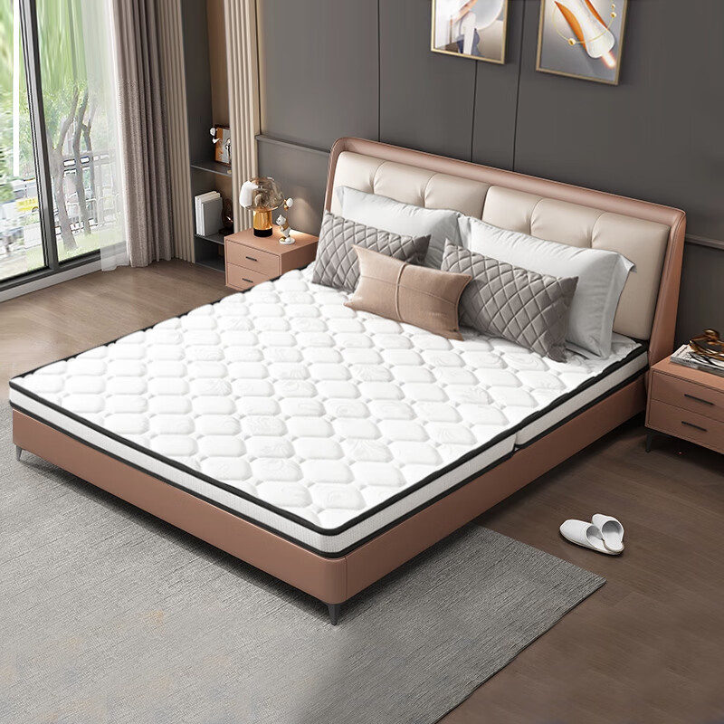 L&S Coconut Palm Latex Mattress, Foldable Firm Coir Mat, Natural, 3E7 Cm CD52, 0.9*1.9 Meters, Medium Firmness