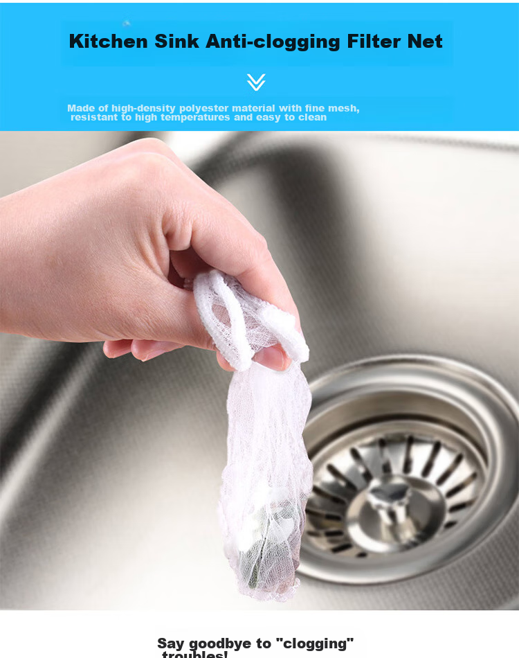 BJ Kitchen Sink Strainer, 200-Pack, for Sink Drain, Dishwashing Basin, Vegetable Washing Basin, Floor Drain Mesh, Garbage Catcher Net 1