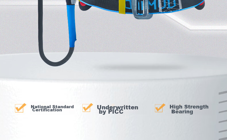Geermu Single-Waist Safety Belt with Small Hook, 1.8 Meters, National Standard Electrical Safety Rope with Hook GM3617 3
