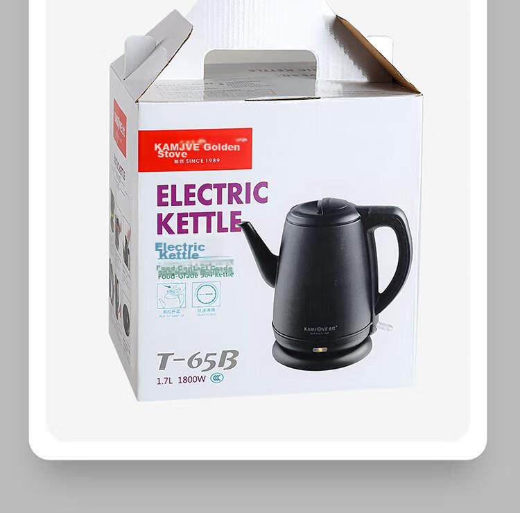 KAMJOVE Electric Kettle, Household 304 Stainless Steel Full Steel Kettle Body, 0.8L Capacity, Automatic Shut-Off, Electric Water Boiler T-92A for Brewing Tea 18