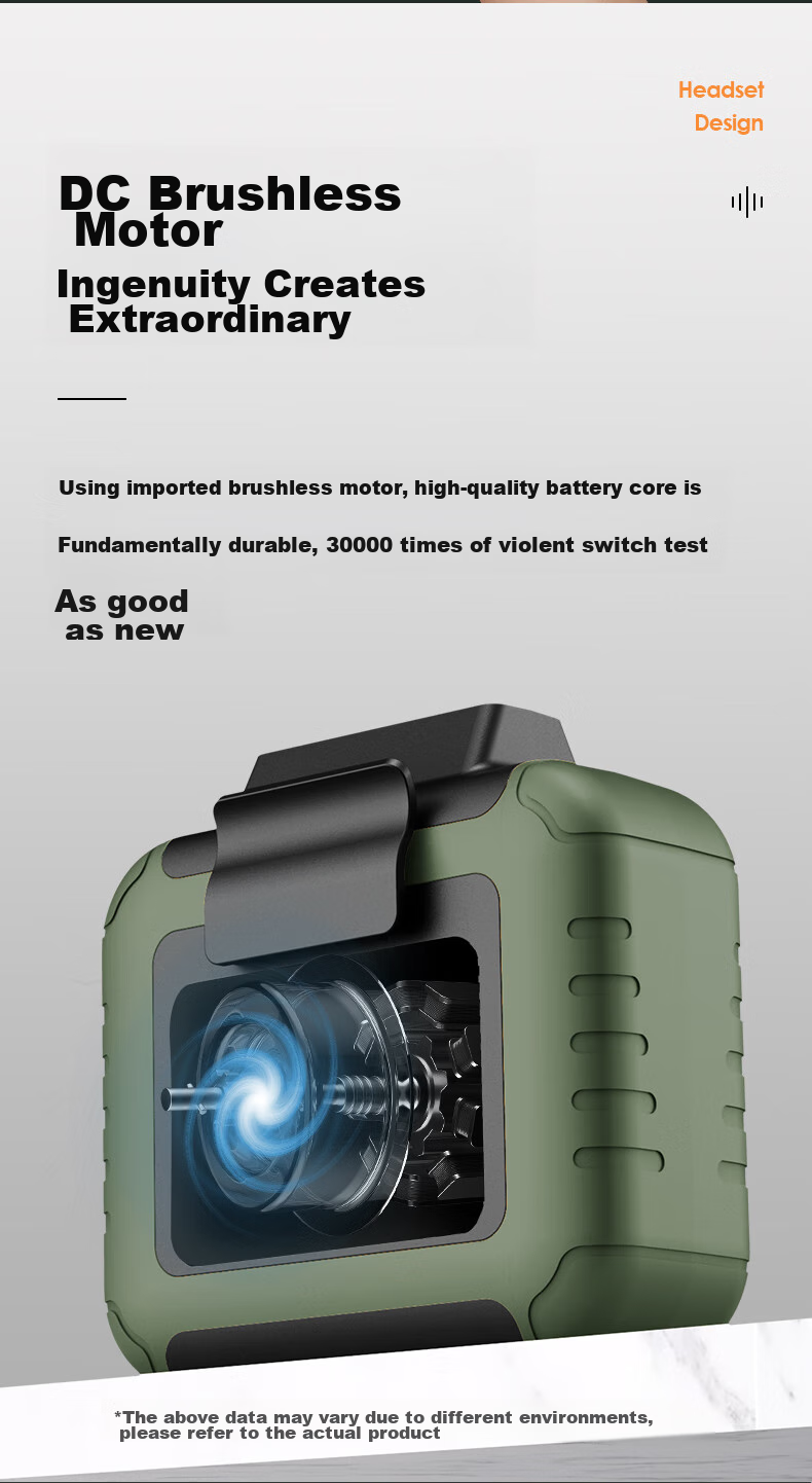Masentek Waist-Hanging Fan FS-20 Long Battery Life Neck Fan Large Battery Portable Small Fan Outdoor Cooling Dorm Student Rechargeable Waist Fan 14