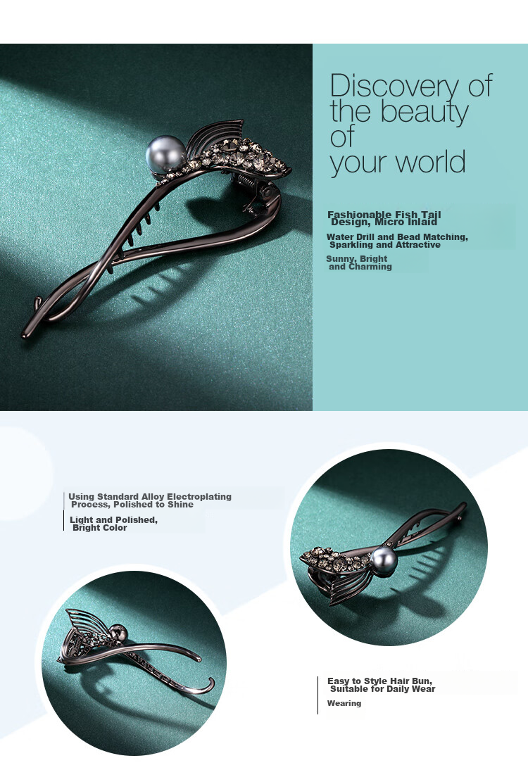 CHIMERA [You'll Always Have Me] Fish Tail Hair Clip, High-End Hairpin, Back of Head Twist Clip, Hair Accessory, Birthday Gift for Wome 3