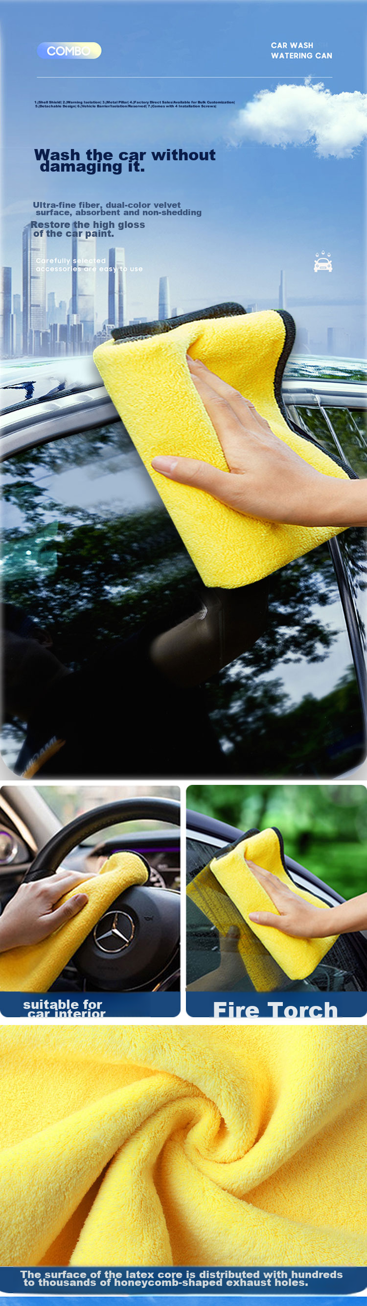 KOOLIFE Wheel Hub Brush Car Tire Brush Cleaning Steel Rim Tool Tire Cleaning Brush Soft Bristle Brush Cleaning Supplies 5