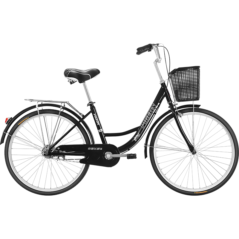 FG FLYING PIGEON City Bicycle, 24-Inch, Tubeless Solid Tire, Commuter Bike for Men And Women, Adult Student Urban Retro Style