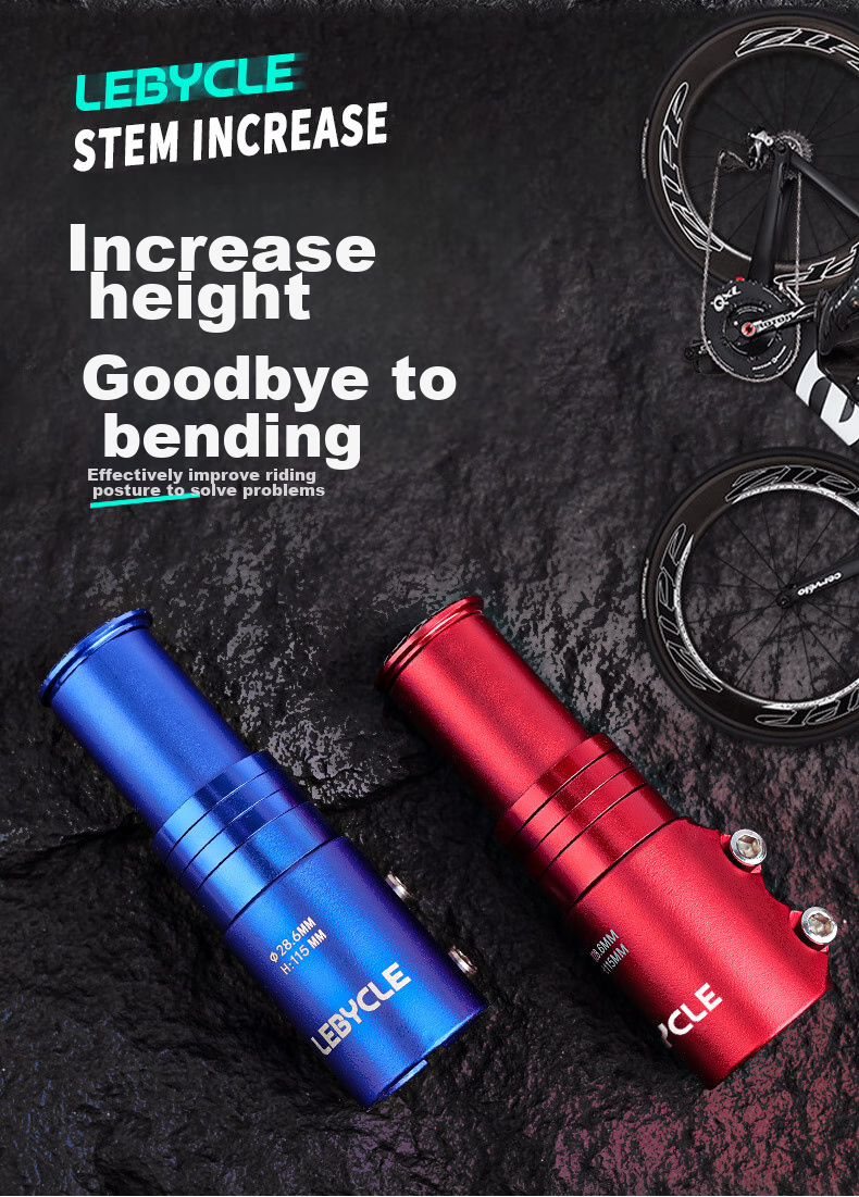 LEBYCLE Mountain Bike Handlebar Riser, Adjustable Stem Extension, Handlebar Heightening Accessory, 150MM Spacers, Installation Tools 2