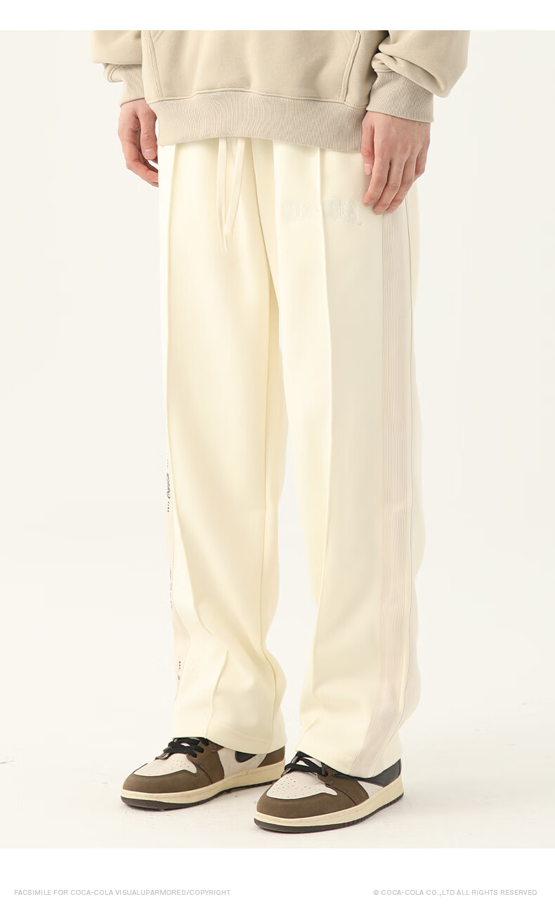 Coca-Cola Casual Pants for Men, Spring And Summer American-Style Trousers, Sports Pants, Straight-Leg Pants, Sweatpants, Black Regular, S (90-110 Jin) 14