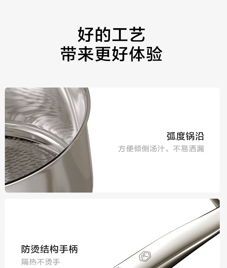 JD Original Pure Titanium Small Milk Pot, Baby Food Cooking And Noodle Boiling Non-Stick Soup Pot for Induction Cooker And Gas Stove, with Free Steamer Insert, 20cm 2