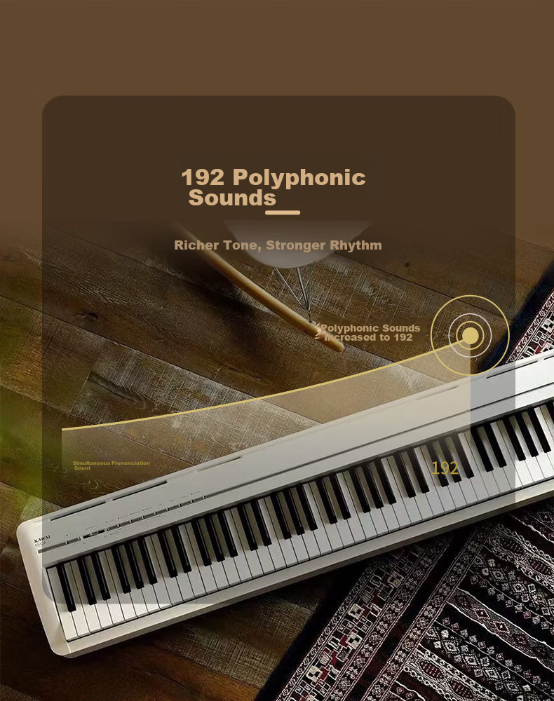 Kawai Digital Piano ES120, Black, 88 Weighted Keys, for Adults And Children, Performance Digital Piano + Gift Package 9