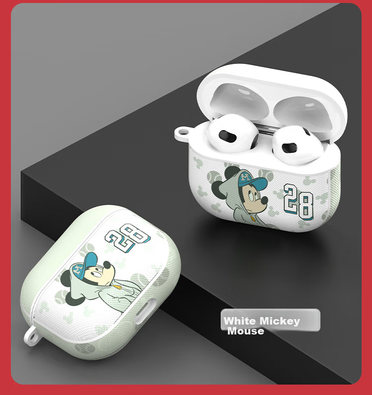 ESCASE AirPods Third Generation Protective Case, Apple Third Generation Earphone Case, Bluetooth Box Cartoon Wireless Silicone Texture Soft Trendy Earphone Accessory, Men's Personalized Creative Full Body Style, Gray 15