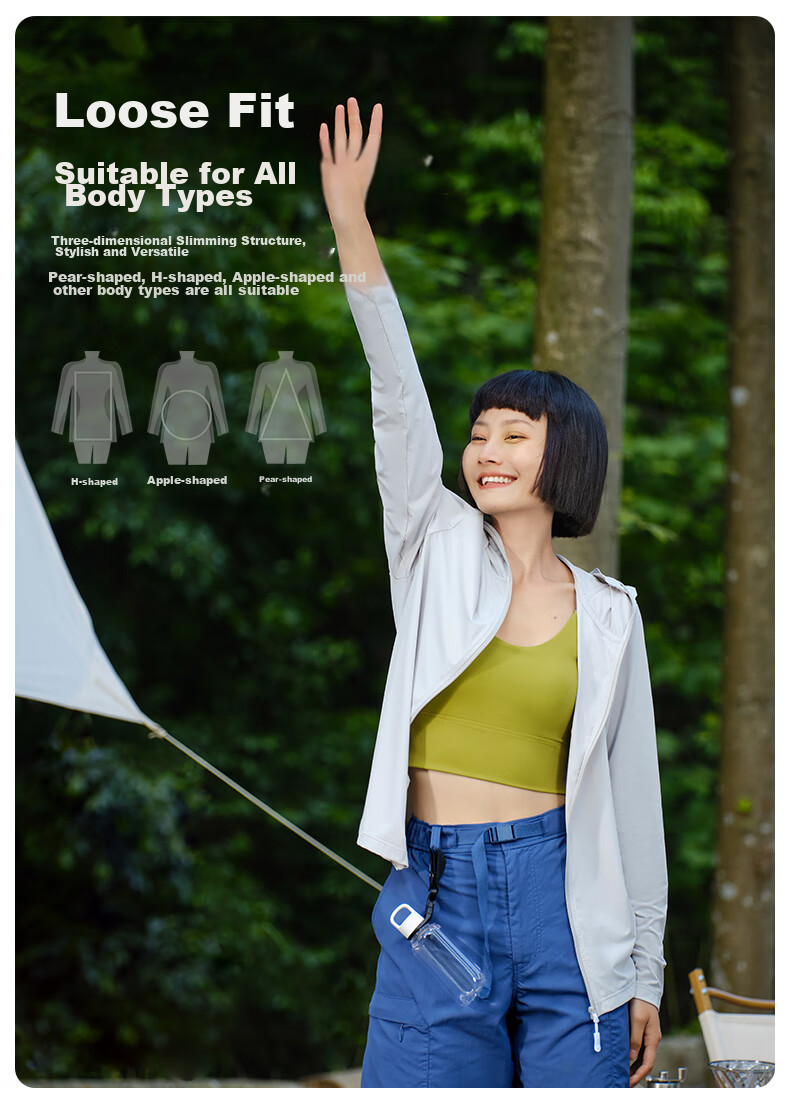 VVC Sun Protection Clothing for Women, Ice Silk Cool-Feeling Breathable UV-Resistant Shawl, Urban Light Outdoor Short Jacket, Light Gray 1.0 7
