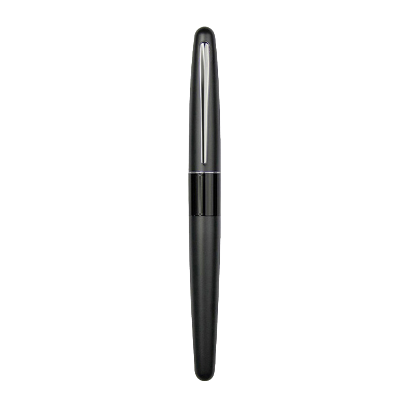 PILOT 88G Fountain Pen, Business Signature Pen, Metal Barrel, for Students' Handwriting Practice, Adult Calligraphy, Gift, FP-MR1, Black Plain Pattern, M Nib