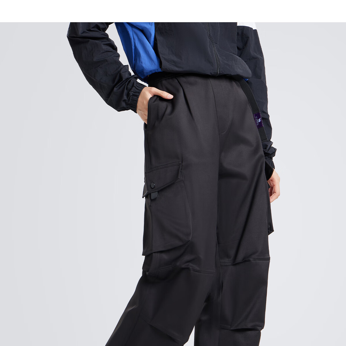 CAMEL Men's Cargo Pants, Wide-Leg Style, Wang Junkai's Same Style, Spring And Summer Soft Shell Straight-Leg Casual Trousers M14CAWI644 37