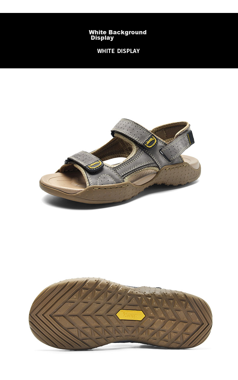 JEEP Men's Outdoor Sports Breathable Sandals, Water-Friendly Slippers, Non-Slip Wear-Resistant River Tracing Shoes, Hiking Shoes 26