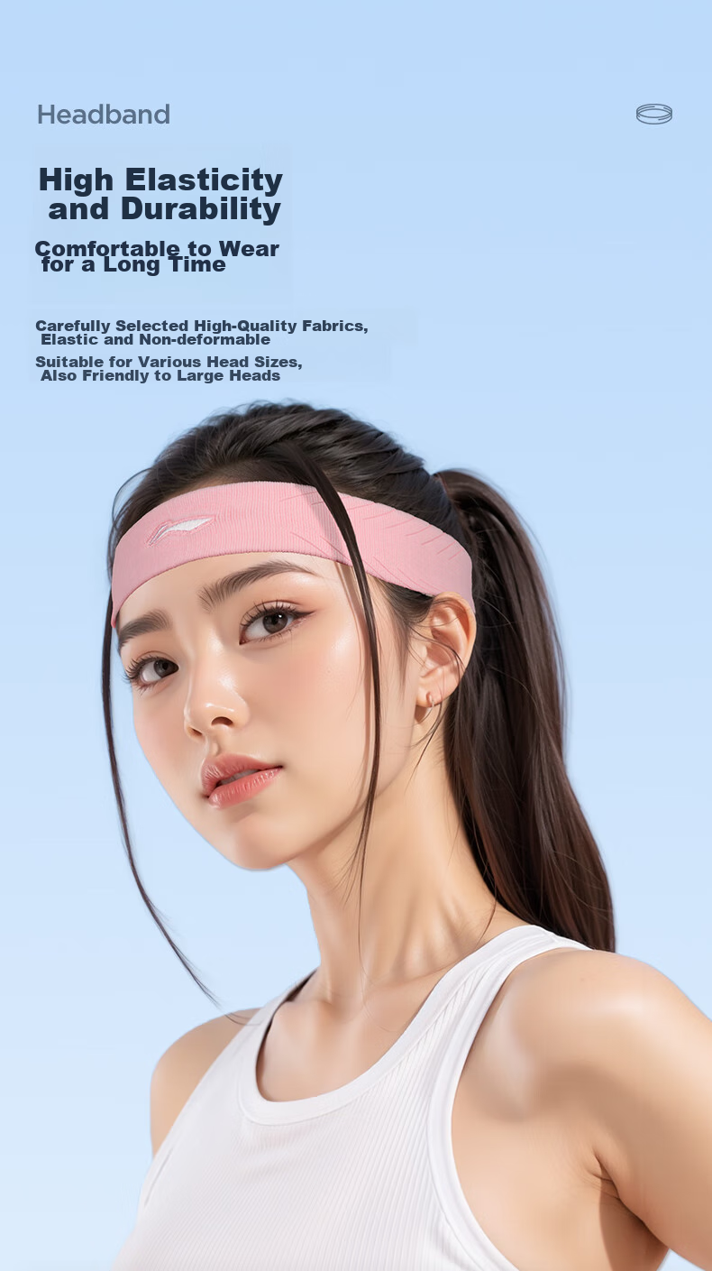 Li-Ning Li-Ning Sports Headband for Women And Men, Sweat-Absorbing Headband, Sweat-Stopping Headband, Running Sweat-Guiding Headband, Forehead Protection Headband, Hair Tying Headband, Fitness Equipment 9