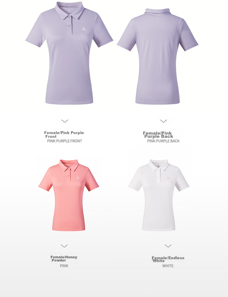CAMEL Outdoor Short-Sleeve Polo Shirt for Men And Women, Spring And Summer Collared Casual T-Shirt, Quick-Dry Sports Top A012251003C 6