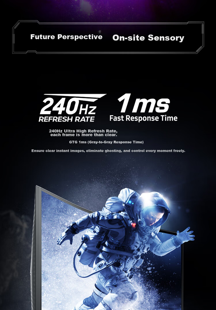 SAMSUNG 27-Inch G70F, 4K, 180Hz, Fast IPS, Dual-Mode 360Hz, Ultra-Thin, HDR, Low Blue Light, Xuanlong Knight, Gaming Monitor, LS27FG706ECXXF 4