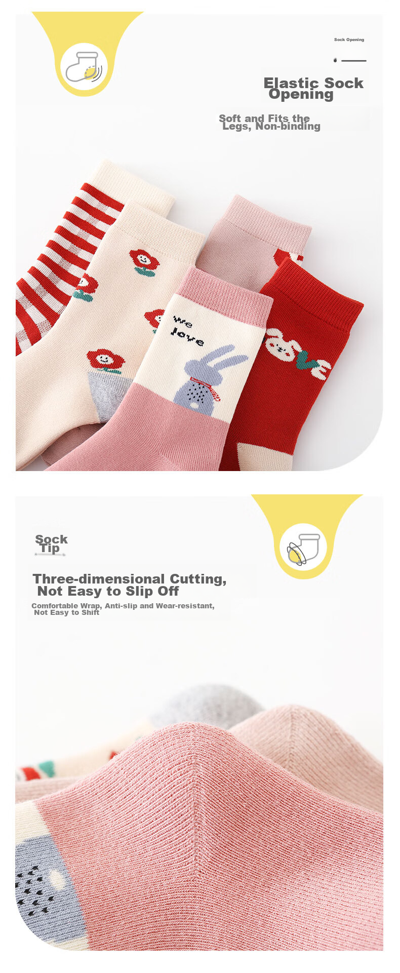 LIUZHI SHU Seamless Socks ~ High Tube Thickened Girls' Children's Socks, Combed Cotton, Autumn And Winter Terry Mid-Calf Long Socks 7