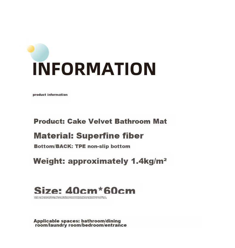 Shandian Bathroom Non-Slip Mat, Highly Absorbent Doormat, Entrance Foot Mat, Toilet Washroom Bathroom Home Use Mat 14
