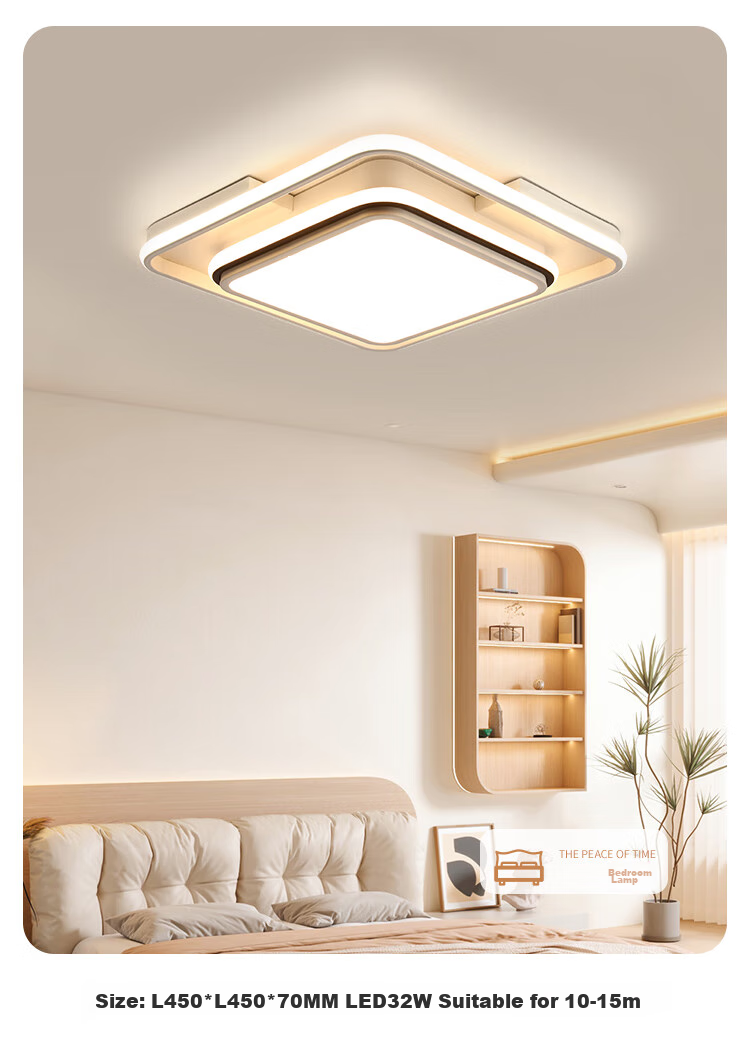NVC LED Tri-Color Dimmable Ceiling Light Main Bedroom Lamp 2026 High-End Nordic Style Linear Light 13