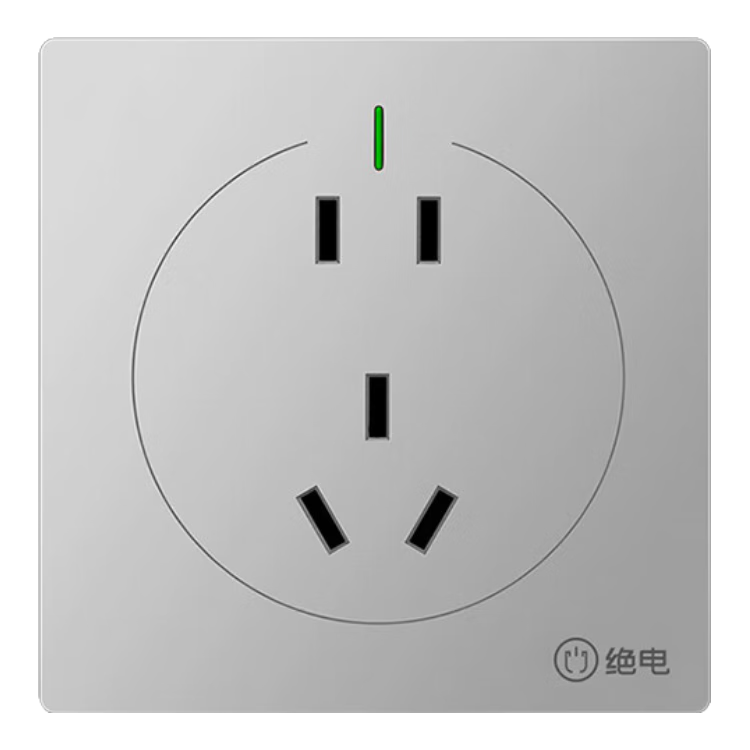 Absolute Electric Waterproof Socket Panel 86 Type Surface and Flush Mounted 10A Five-Hole Socket Spray and Steam Resistant IP54/55 Dual Certified Eagle Gray