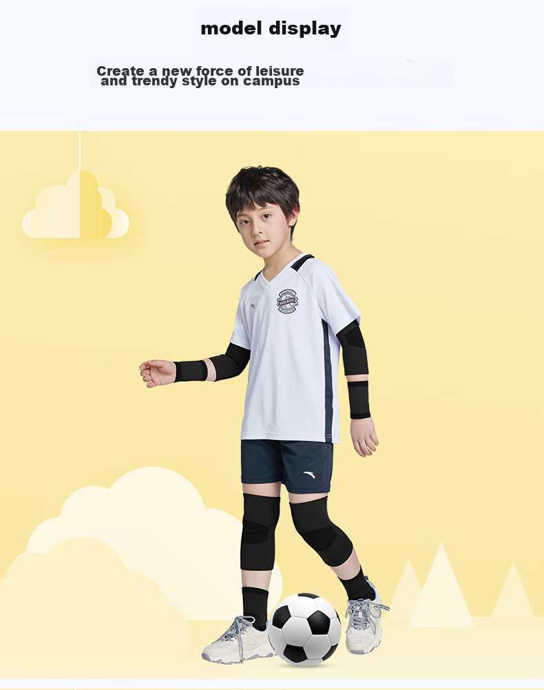 NAILEKESI N Children's Knee And Elbow Pads, Sports Protective Gear for Basketball, Football, Anti-Fall, Boys' Running, Cycling, Suitable for Ages 6-12, Roller Skating Protective Equipment 10