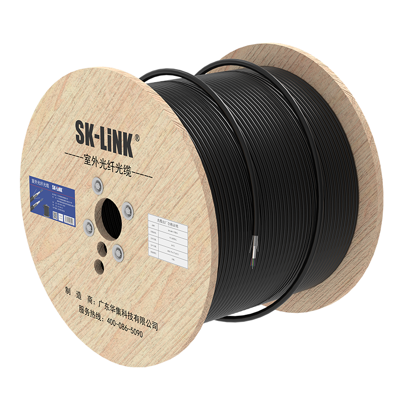 SK-LINK Telecom Grade 12-Core Armored Single-Mode Outdoor Optical Cable Layer-Twisted Engineering Grade Outdoor Aerial Duct Loose Tube Fiber Optic Cable 1 Meter GYTA-12B1.3